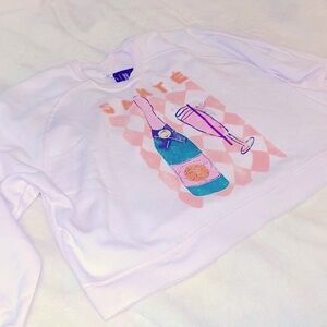 CHEERS pink cropped sweatshirt XL NEW with tags